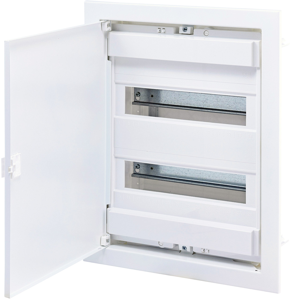 Щит металопластиковий ECG28 28 модулів металеві білі дверцята ETI, фото 1