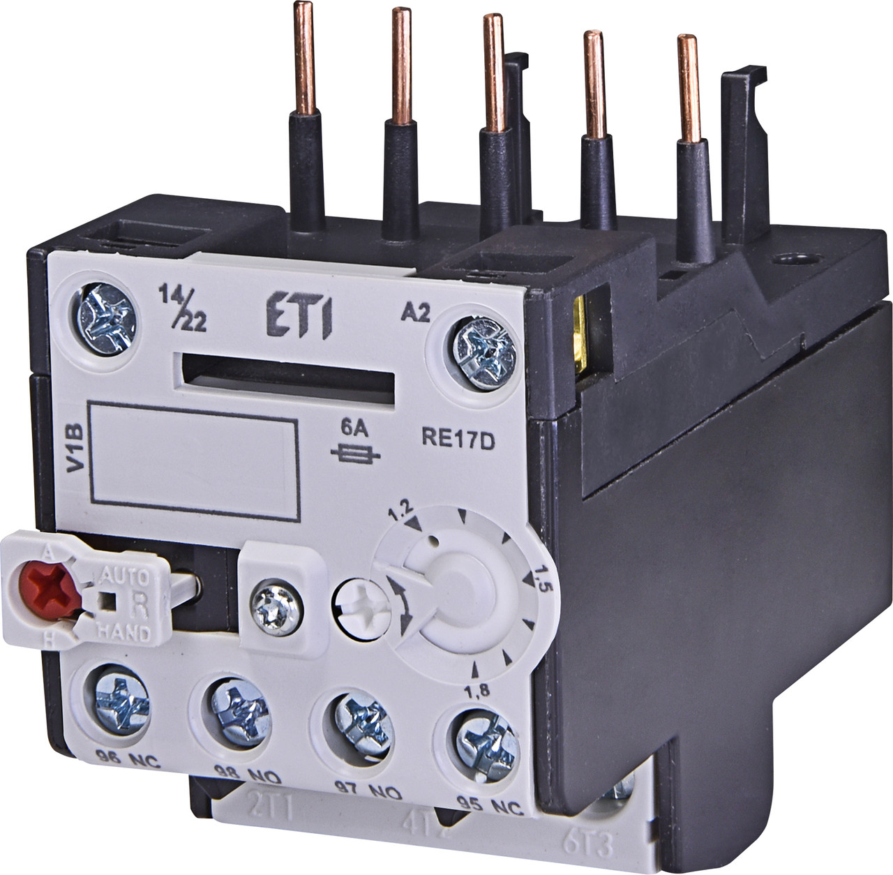 Теплове реле RE 17D-1.8 (1.2-1.8 A) для контакторів CE07, CEI07, CEC, CECA ETI