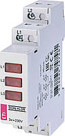 Трехфазный индикатор наличия напряжения SON H-3R (3x красный LED) ETI