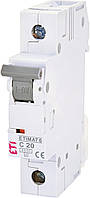 Автоматический выключатель 1p C 20А ETIMAT 6 kA, ETI