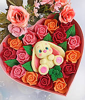 Шоколадный подарочный набор букет Подарок женщине девушке на День рождения Цветы розы из шоколада