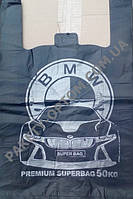 Пакет-майка тип "BMW" чорний "Europlast" (40x58) 60кг 30 мкр