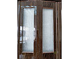 Двері гармошка полуостекленные, темний дуб 86х203. Міжкімнатні двері гармошка. Доставка., фото 4