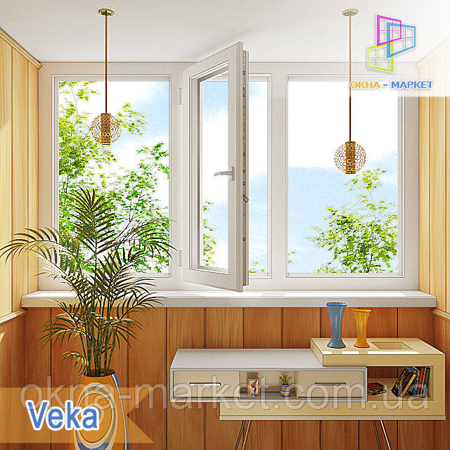 Лоджія трехстворчатая Veka Euroline, Veka Softline Київ