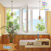 Лоджия трехстворчатая Veka Euroline, Veka Softline Киев