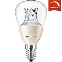 Светодиодная LED лампа Philips MAS LEDlustre DT 6-40W E14 P48 CL, диммируемая
