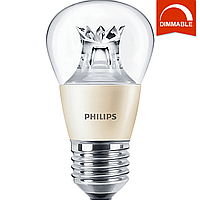 Светодиодная LED лампа Philips MAS LEDlustre DT 6-40W E27 P48 CL, диммируемая