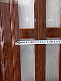 Двері гармошки напівостеклені міжкімнатна черешня No7 доставка по Україні 860х2030х12 мм, фото 5