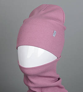 Трикотажний комплект Рубчик Шапка + Баф FERO (20222), Фреза