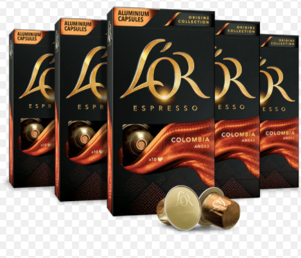 Nespresso капсули l'or Espresso Colombia 7 (Неспрессо) 10 шт. Франція.