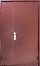 Двері Метал/ДСП+притвор, ПОЛУТОРНІ, Шагрень 8017 зовні, всередині ДСП 16 мм, товщина короба 80 мм, полотно 50 1200