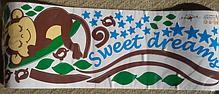 Наклейки на стену "Обезьянка " Sweet Dreams" (лист25*70см) длина 1метр, фото 3