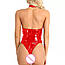 Жіноча еротична білизна сексуально боді латексний костюм 42 розмір Червоний, 44, Жіночий, фото 3