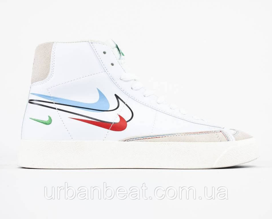 Жіночі кросівки Nike Blazer Mid 77 Multi Swoosh White Team Blue