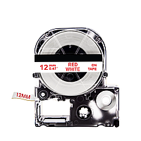 Картридж с лентой для принтера Epson LabelWorks LK4WRN 12 мм 8 м Красный/Белый