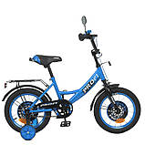 Велосипед дитячий двоколісний Profi Y1244-1 12" зріст 85-105 см вік 2 до 5 років синій, фото 4
