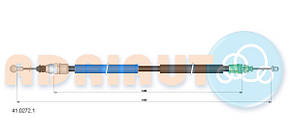 ADRIAUTO (Італія) AD41.0272.1 - Трос ручка лівий (1596 мм/1465 мм) на Renault Trafic II з 2001г., фото 3