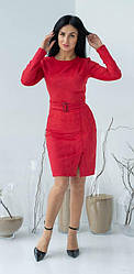 Жіноче ділове плаття футляр (44 р) червоний