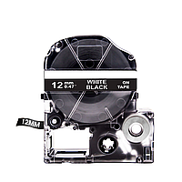 Картридж с лентой для принтера Epson LabelWorks LK4BWV 12 мм 8 м Белый/Черный