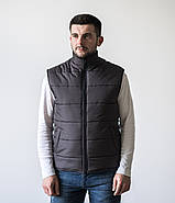 Жилет безрукавка Vsetex Чоловічий Темно-сірий 2XL, фото 4