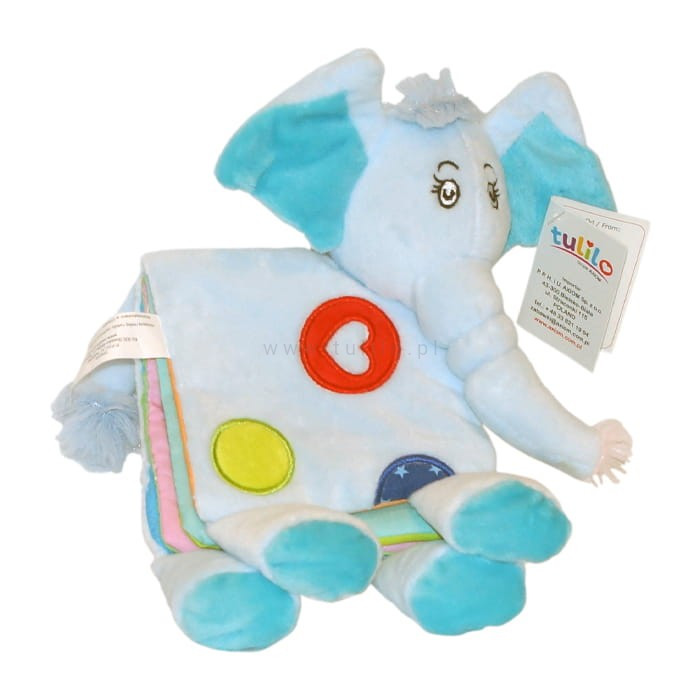 Книжечка плюшева "Слоник" 26*12 см, у пак. 27*18 см, ТМ Tulilo, Польща, фото 1