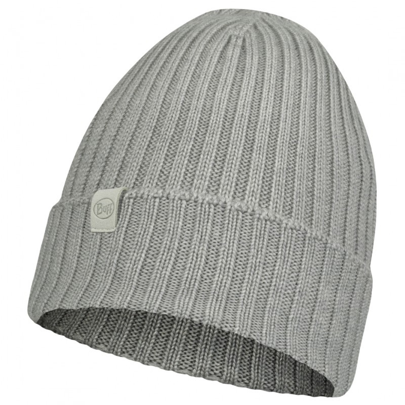 Шапка зима вовна BUFF Merino Wool Knitted Hat NORVAL light grey, фото 1