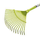 Граблі віялові металеві, 22 зуба, сталевий держак 1530мм, фото 2