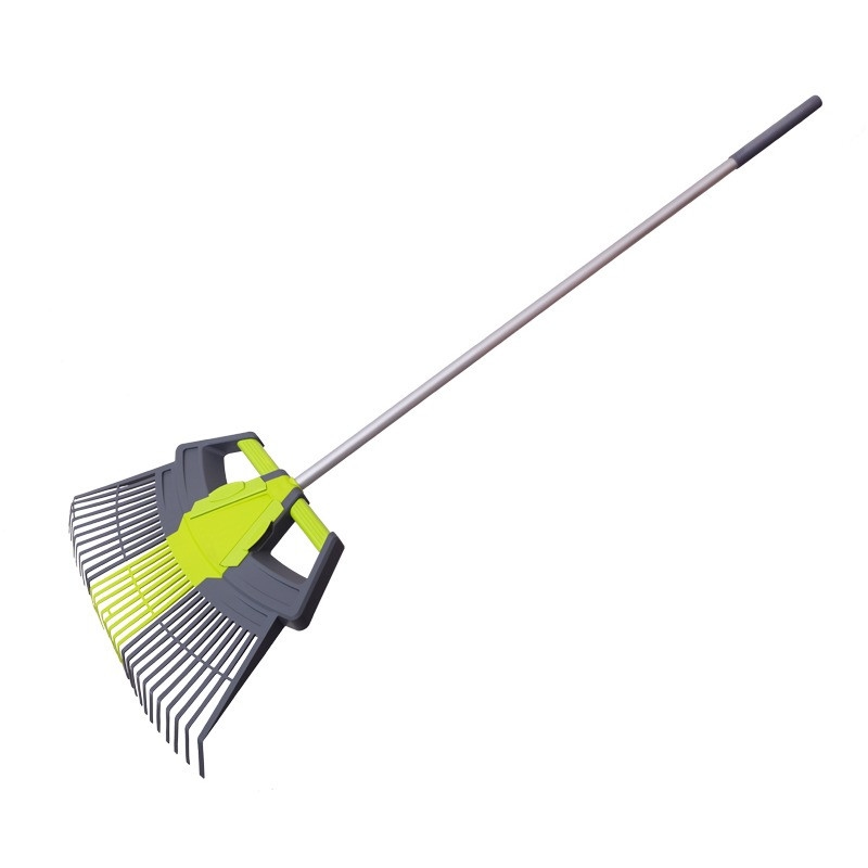 Граблі віялові пластикові 3в1, 30 зубів, алюмінієвий держак 1650 мм, фото 1