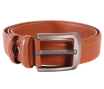 Чоловічий ремінь зі штучної шкіри під штани 301117 рудий