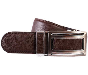 Чоловічий ремінь зі штучної шкіри під штани 301159 коричневий