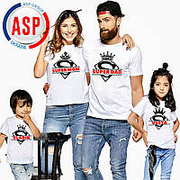 Футболки для всей семьи Family Look Super Man Dad Mom Son на заказ футболки от 1года