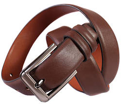 Чоловічий ремінь зі штучної шкіри під штани 301154 коричневий, фото 5