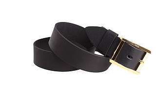 Чоловічий ремінь з натуральної шкіри під джинси 24-1993 чорний, фото 2