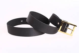 Чоловічий ремінь з натуральної шкіри під джинси 24-1993 чорний, фото 4