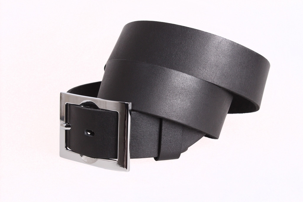 Чоловічий ремінь з натуральної шкіри під джинси 25-1993 чорний