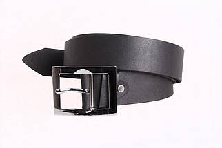 Чоловічий ремінь з натуральної шкіри під джинси 25-1993 чорний, фото 2