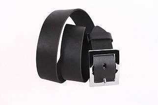 Чоловічий ремінь з натуральної шкіри під джинси 25-1993 чорний, фото 3