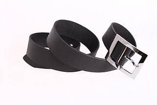 Чоловічий ремінь з натуральної шкіри під джинси 25-1993 чорний, фото 4