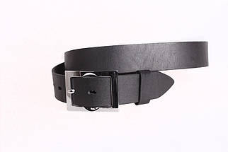 Чоловічий ремінь з натуральної шкіри під джинси 25-1993 чорний, фото 5