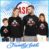 Cвитшоты, кофты, свитера для всей семьи Family Look с именами, надписями, Super Dad Mom Son за 1 день