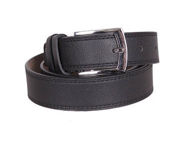 Чоловічий ремінь зі штучної шкіри під штани D070837 чорний