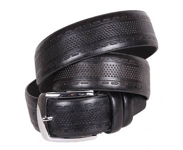 Чоловічий ремінь зі штучної шкіри під штани D070841 чорний