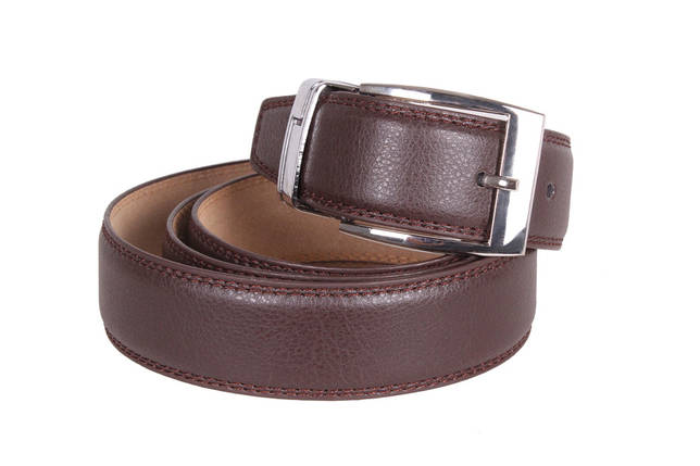 Чоловічий ремінь зі штучної шкіри під штани 330722 коричневий, фото 1
