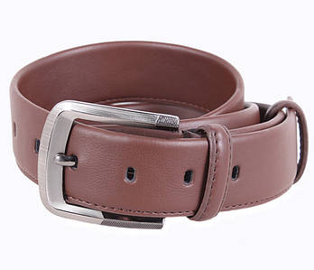 КОРИЧНЕВЫЙ МУЖСКОЙ РЕМЕНЬ ИЗ ИСКУССТВЕННОЙ КОЖИ под ДЖИНСЫ, КОРИЧНЕВЫЙ мужской ремень из кожзама под джинсы, мужской ремень из