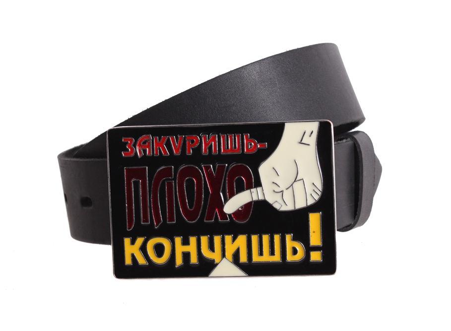 Чоловічий ремінь з натуральної шкіри під джинси blx90312 чорний