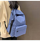 Рюкзак чоловічий молодіжний підлітковий для підлітків шкільний HOCODO синього кольору, фото 3