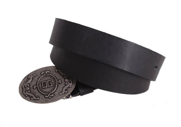 Чоловічий ремінь з натуральної шкіри під джинси blx90318 чорний, фото 2