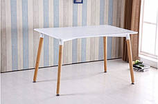 Стіл обідній нерозкладний в скандинавському стилі Везувій 1000 Мікс Меблі, колір стільниці білий, фото 3