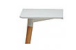 Стіл обідній нерозкладний в скандинавському стилі Везувій 1000 Мікс Меблі, колір стільниці білий, фото 2
