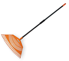 Граблі з металевим держаком віялові 23 зубці, KT-CX23H-M